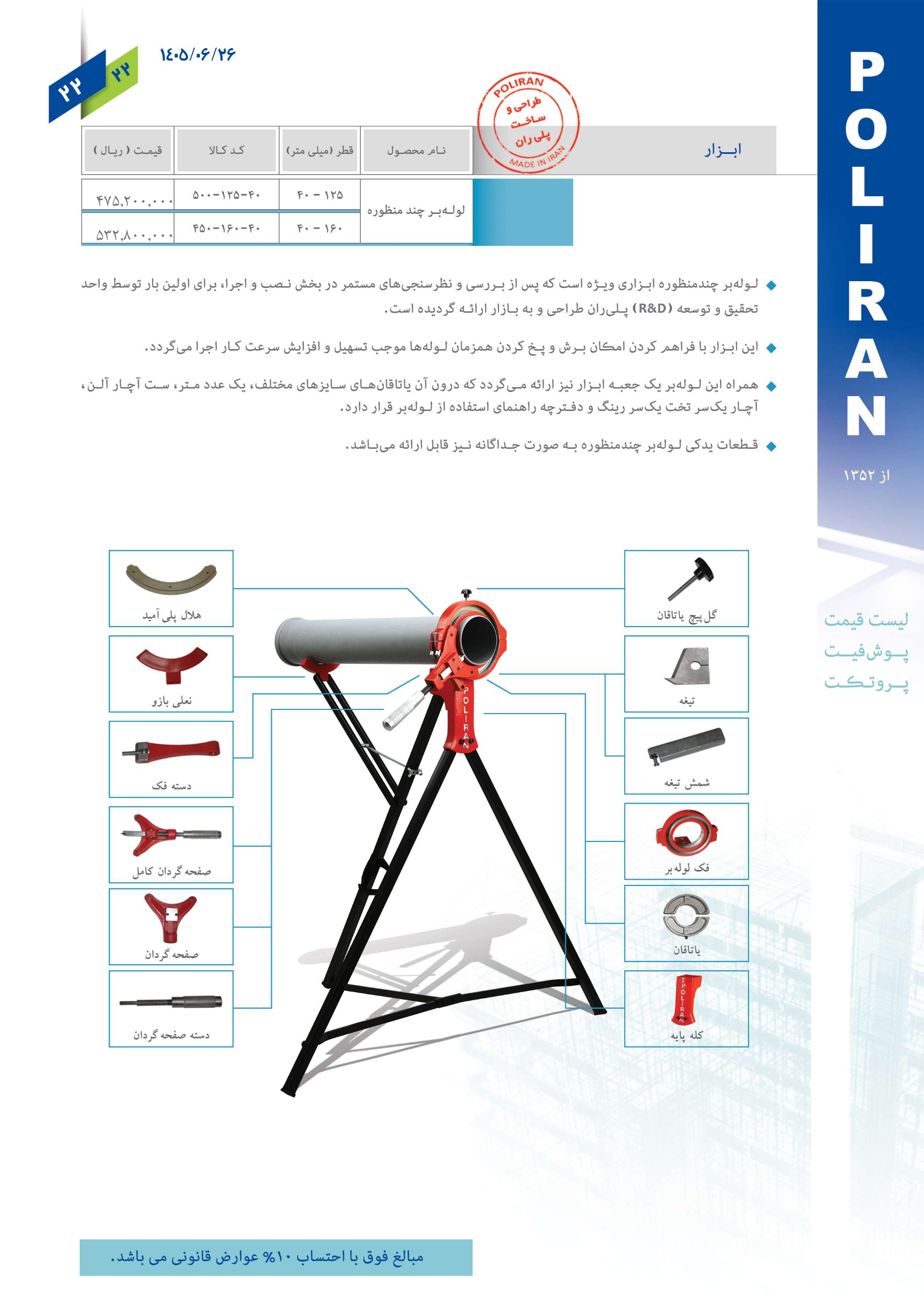 لیست قیمت پلی ران معمولی پروتکت، صفحه ۲۳