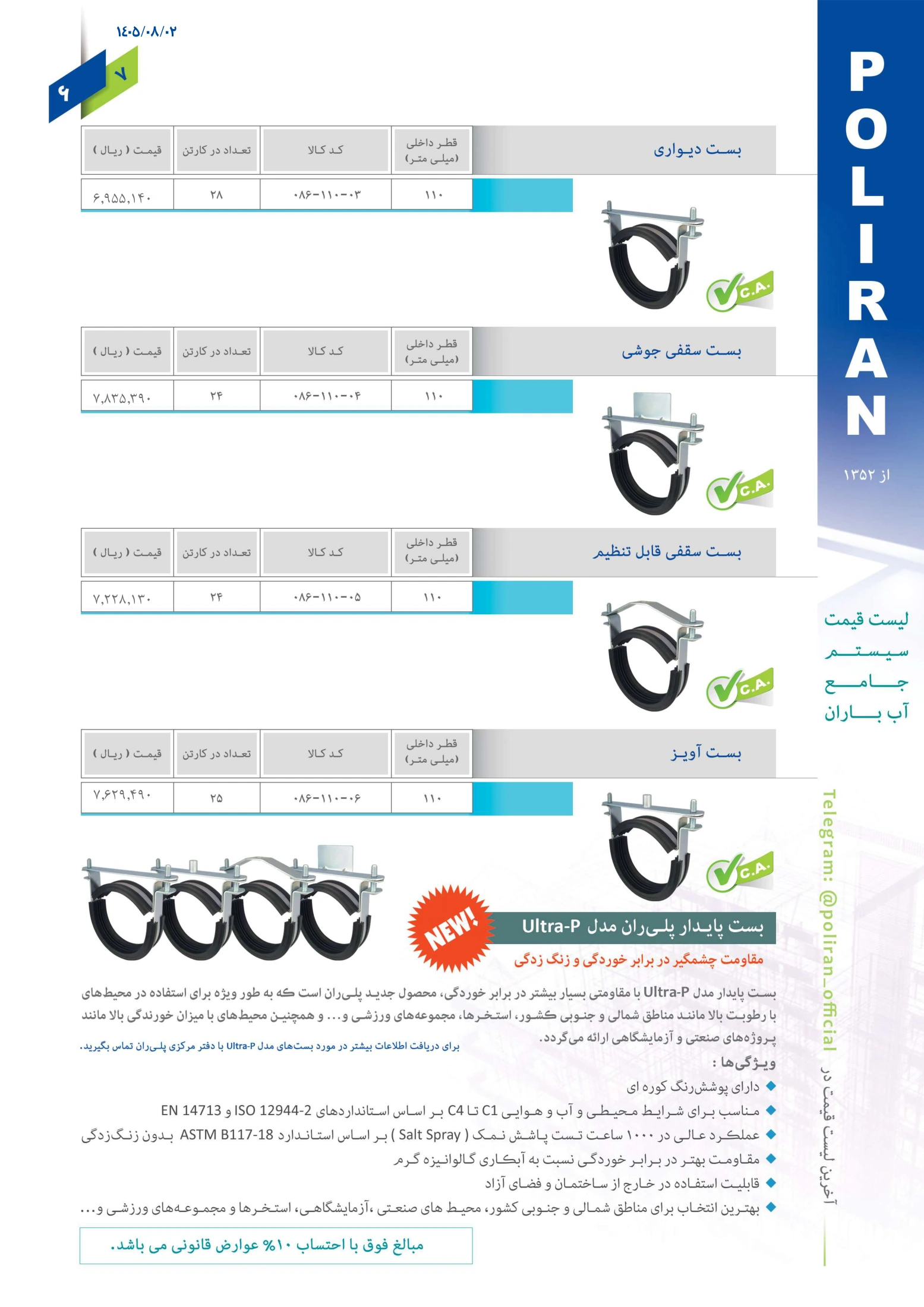 سیستم جامع آب باران پلی ران، صفحه ۷