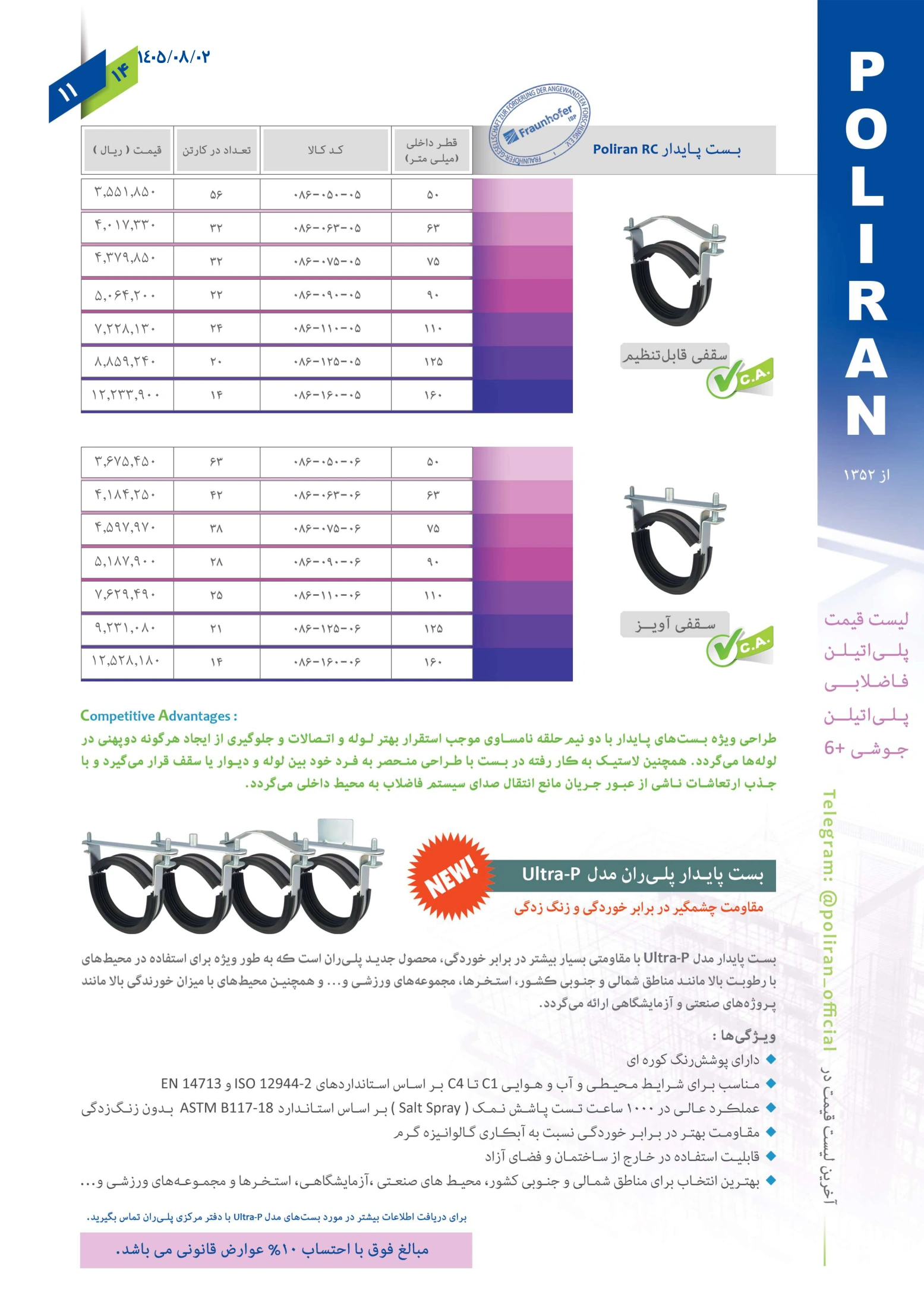 اتصالات جوشی فاضلابی پلی ران، صفحه ۱۲